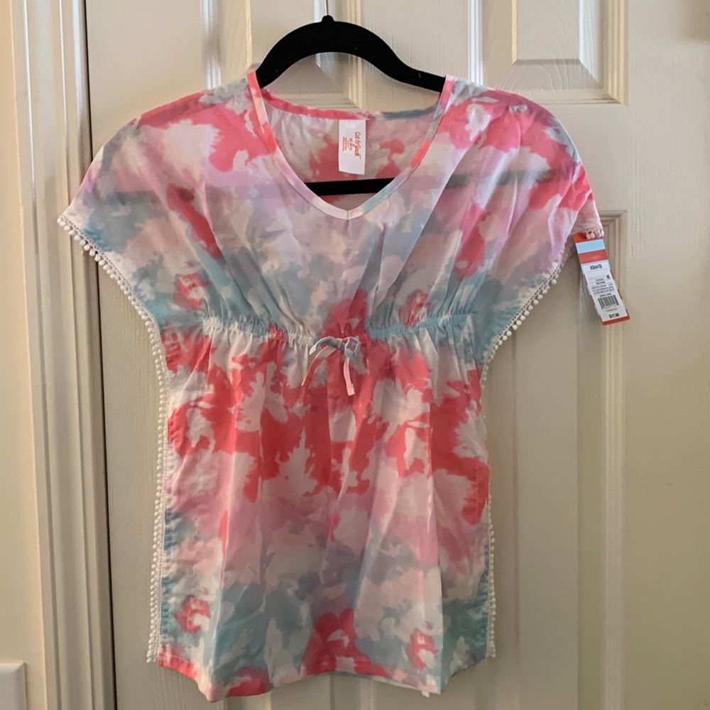 NWT Target Cat & Jack Watercolor Swimsuit Cover Dress Size Extra Small 4/5